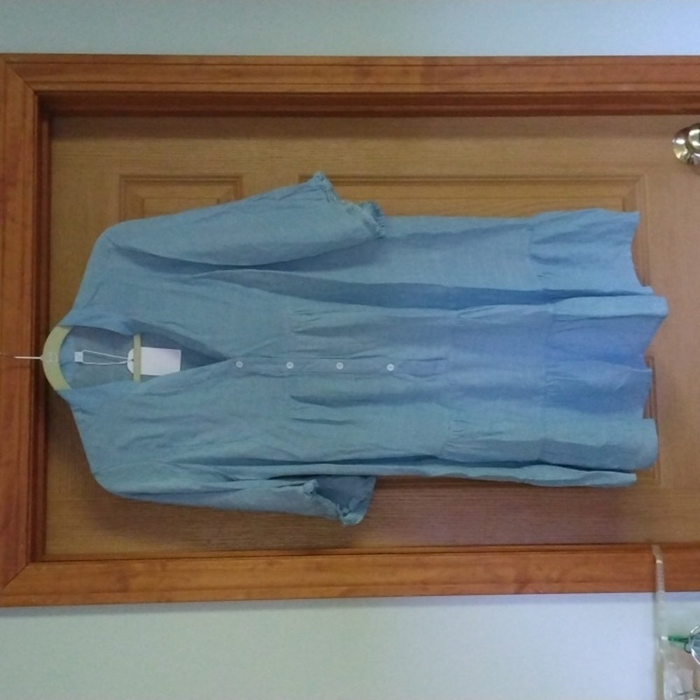LIGHT WEIGHT, BOHO,COTTON, GAUZY, BUTTON FRONT DRESS/TUNIC SHEIN. NWT